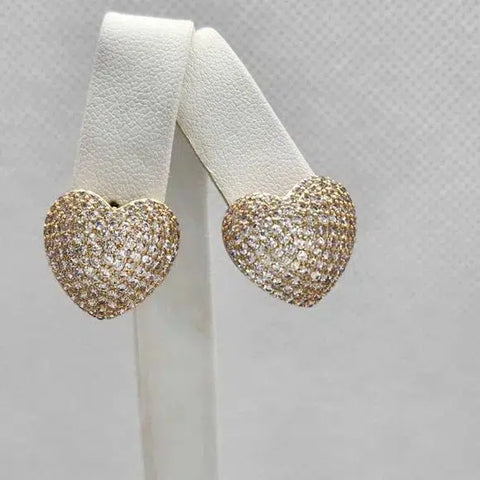 Brand New  Brazilian 18k Gold Filled Heart Earrings