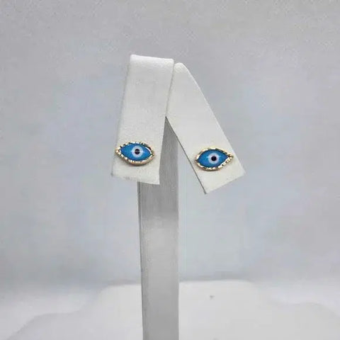 Brand New  Brazilian 18k Gold Filled Evil Eye Stud Earrings