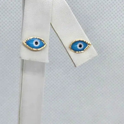 Brand New  Brazilian 18k Gold Filled Evil Eye Stud Earrings