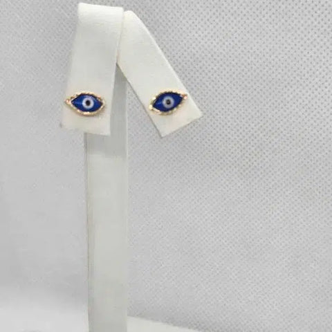 Brand New  Brazilian 18k Gold Filled Evil Eye Stud Earrings