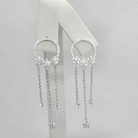 Brand New  Sterling Silver 925 Dangle Star Earrings