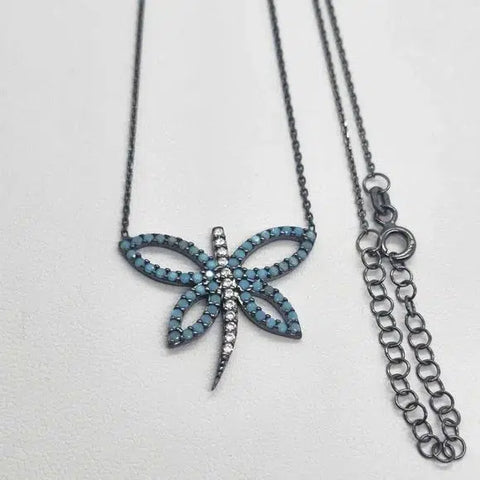 Brand New  Sterling Silver 925 DragonFly Neckalce