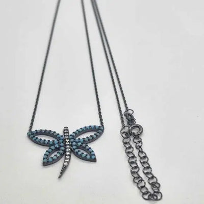 Brand New  Sterling Silver 925 DragonFly Neckalce