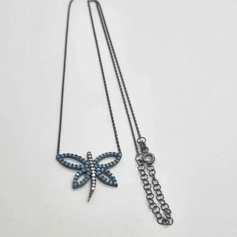 Brand New  Sterling Silver 925 DragonFly Neckalce