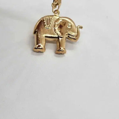 Brand New Brazilian 18k Gold Filled Elephant Necklace