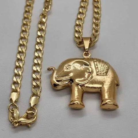 Brand New Brazilian 18k Gold Filled Elephant Necklace