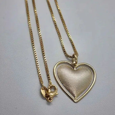 Brand New  Brazilian 18k gold filled Double Heart Necklace