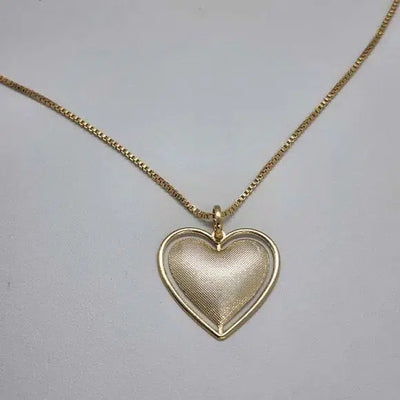 Brand New  Brazilian 18k gold filled Double Heart Necklace