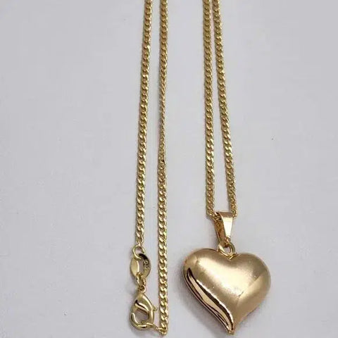 Brand New  Brazilian 18k Gold Filled Heart Necklace