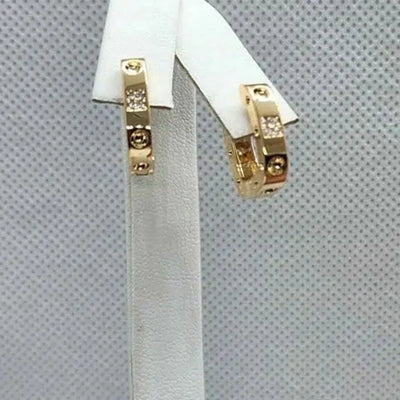 Brand New  Brazilian 18k Gold Filled Square Earrings