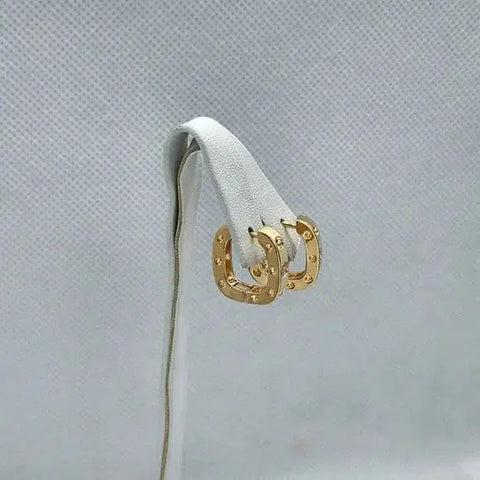 Brand New  Brazilian 18k Gold Filled Square Earrings