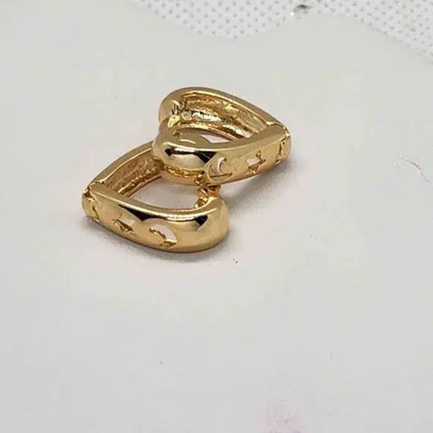 Brand New  Brazilian 18k Gold Filled Heart Earrings