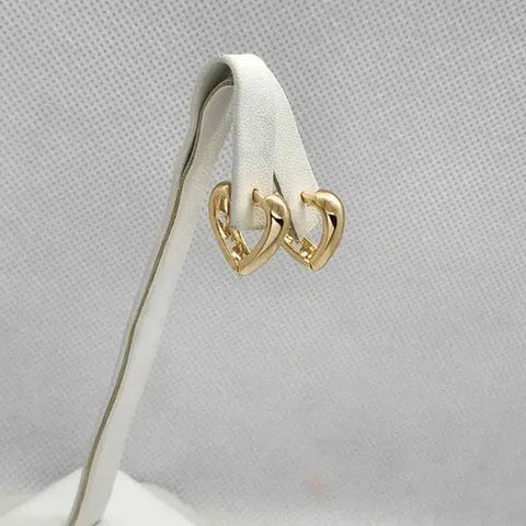 Brand New  Brazilian 18k Gold Filled Heart Earrings