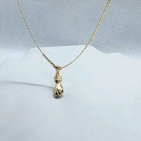 Brand New  Brazilian 18k Gold Filled Figa Hand Necklace