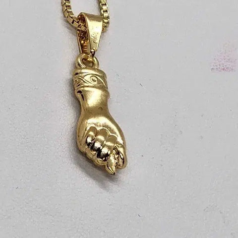 Brand New  Brazilian 18k Gold Filled Figa Hand Necklace