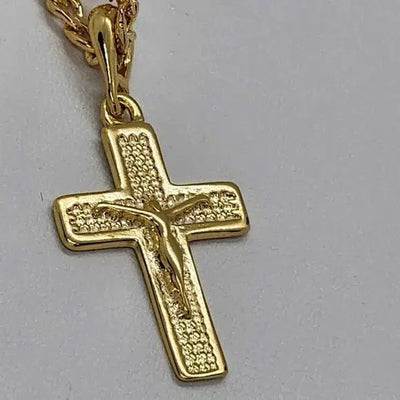 Brand New  Brazilian 18k Gold Filled Cross Necklace