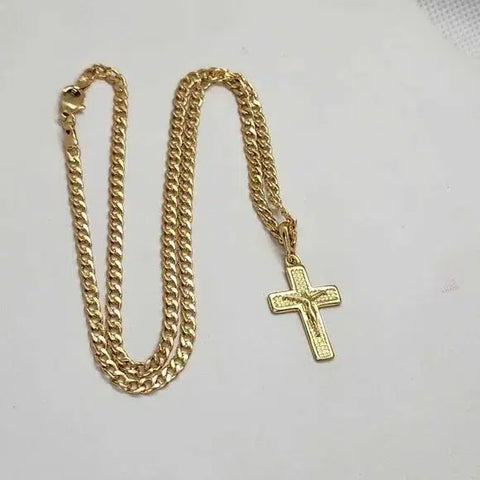 Brand New  Brazilian 18k Gold Filled Cross Necklace