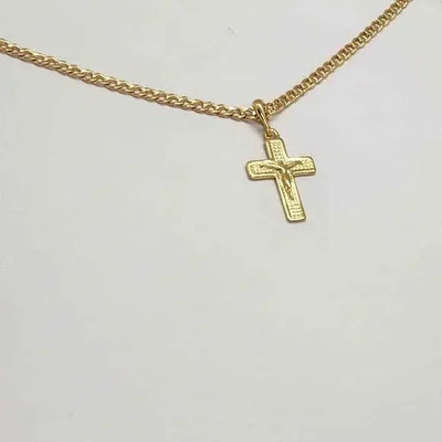 Brand New  Brazilian 18k Gold Filled Cross Necklace