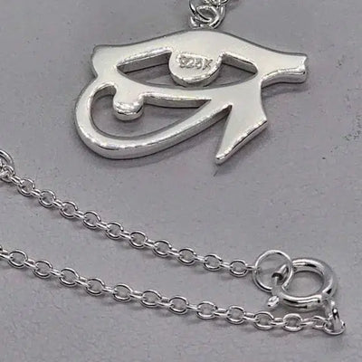 Brand New  Sterling Silver 925 Egyptian Eye Necklace