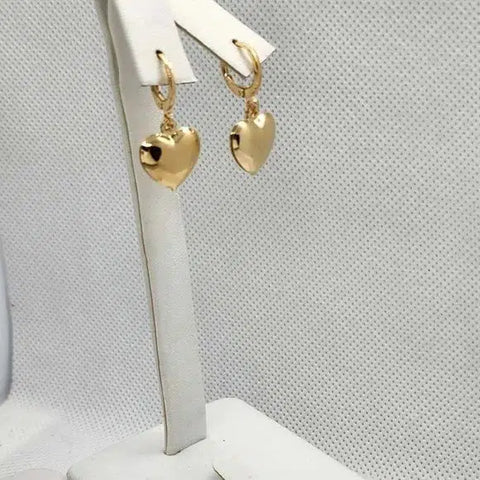 Brand New  Brazilian 18k Gold Filled Heart Earrings