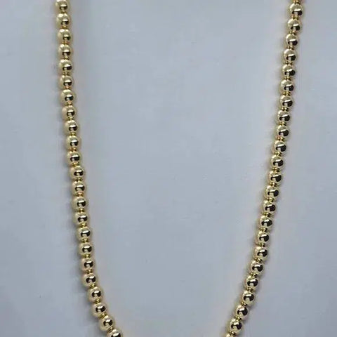Brand New  Brazilian 18k Gold Filled Beaded Necklace