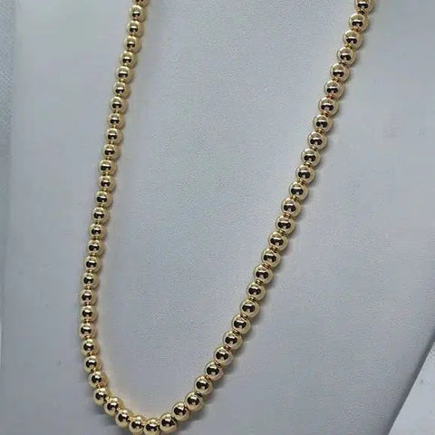 Brand New  Brazilian 18k Gold Filled Beaded Necklace