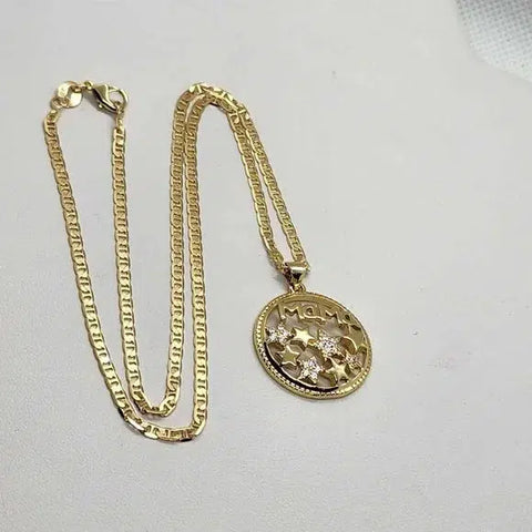 Brand NEW  Brazilian 18k Gold Filled Mama Stars Necklace