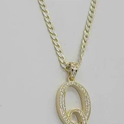 Brand New Sterling Silver 925 Letter Q Necklace