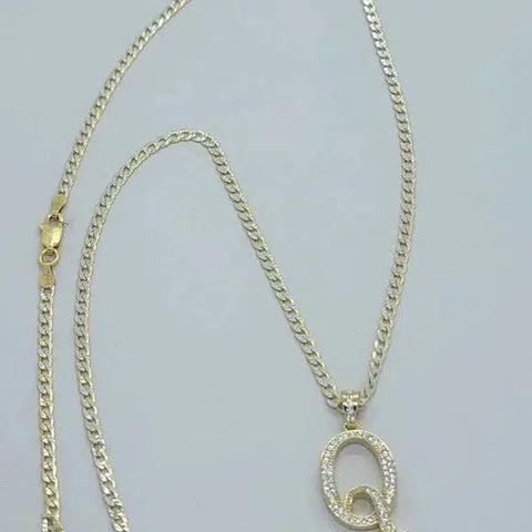 Brand New Sterling Silver 925 Letter Q Necklace