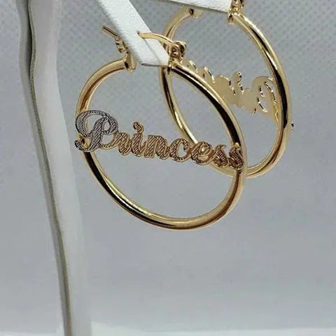 Brand New Brazilian 18k Gold Filled " PRINCESS" Earrings