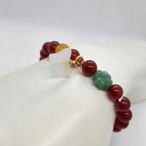 Brand New  Multi Color Agate With Butterfly Shape Bracelet