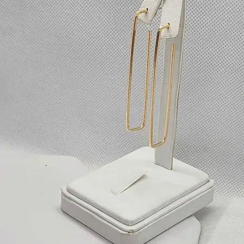 Brand New  Brazilian 18k Gold Filled Rectangle Earrings