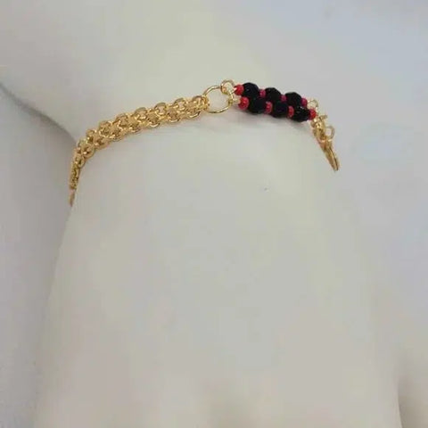 Brand New Brazilian 18k Gold Filled Red Evil Eye & Elephant Azabache Bracelet