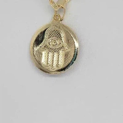 Brand New  Brazilian 18k Gold Filled Hamsa with Red Necklace