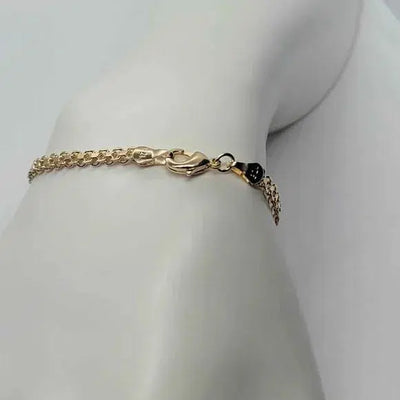 Brand New Brazilian 18k Gold Filled 3 Elephants Bracelet