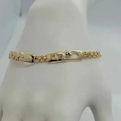 Brand New Brazilian 18k Gold Filled Elephants Bracelet