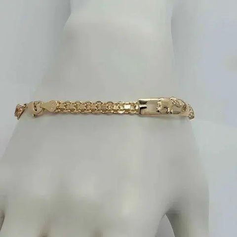 Brand New Brazilian 18k Gold Filled Elephants Bracelet