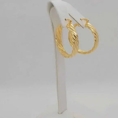 Brand New Brazilian 18k Gold Filled Earrings Hoops with Designs