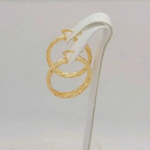 Brand New Brazilian 18k Gold Filled Earrings Hoops with Designs