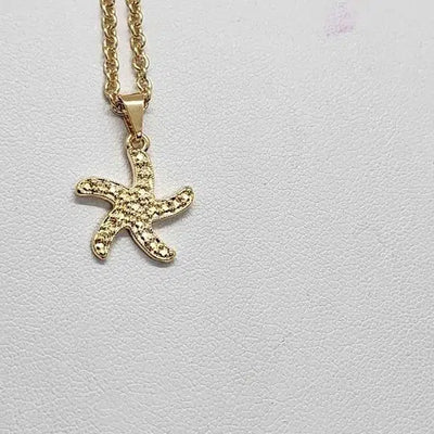 Brand New  Brazilian 18k Gold Filled Starfish Necklace