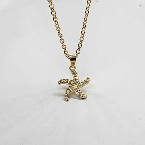 Brand New  Brazilian 18k Gold Filled Starfish Necklace