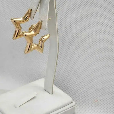 Brand New  Brazilian 18k Gold Filled Star Earrings