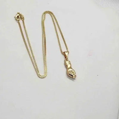 Brand New  Brazilian 18k Gold Filled Figa Hand Necklace