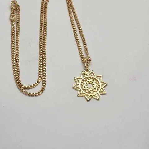 Brand New  Brazilian 18k Gold Filled Sun Necklace