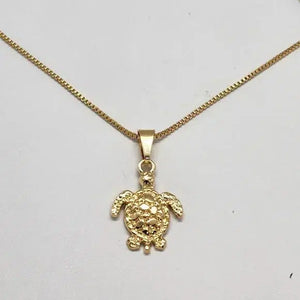 Brand New  Brazilian 18k Gold Filled Turtle Necklace