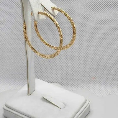 Brand New  Brazilian 18k Gold Filled Twist Design Hoops Earrings