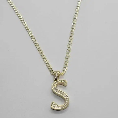 Brand New Sterling Silver 925 Letter S Necklace