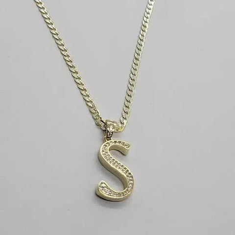 Brand New Sterling Silver 925 Letter S Necklace