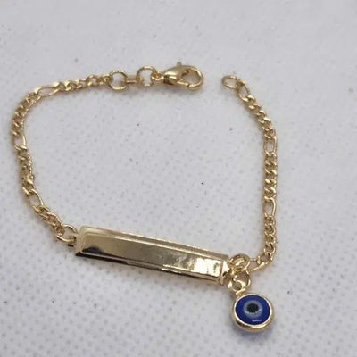 Brand New Brazilian 18k Gold Filled Blue Evil Eye Bracelet