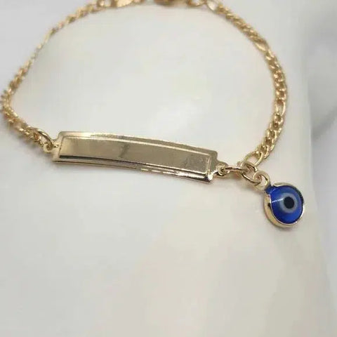 Brand New Brazilian 18k Gold Filled Blue Evil Eye Bracelet